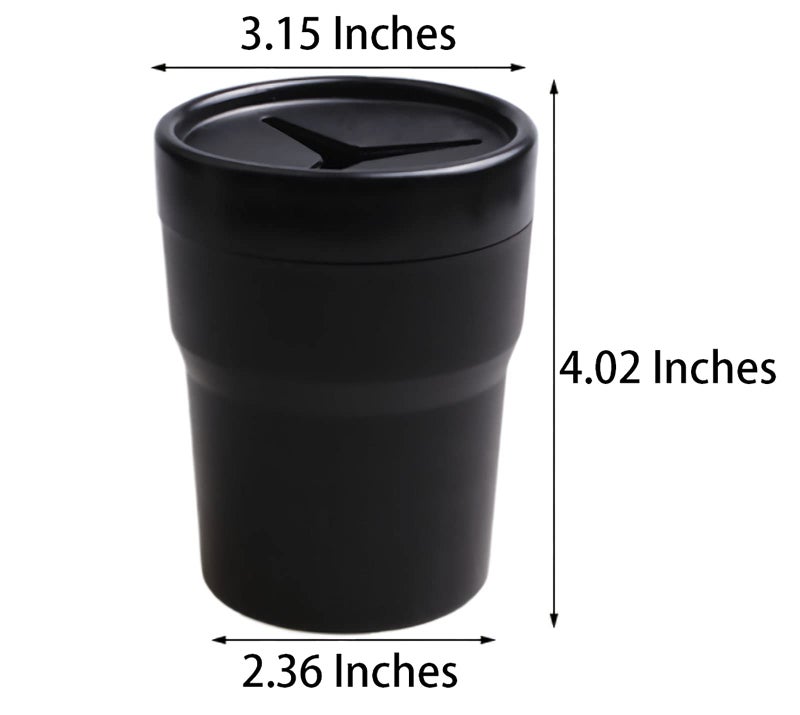 BANCHELLE Car Change Holder with Lid Automotive Plastic Garbage Cans 250 mL (0.06 Gallon) Portable for Keys Pen 1 Piece - Image 2